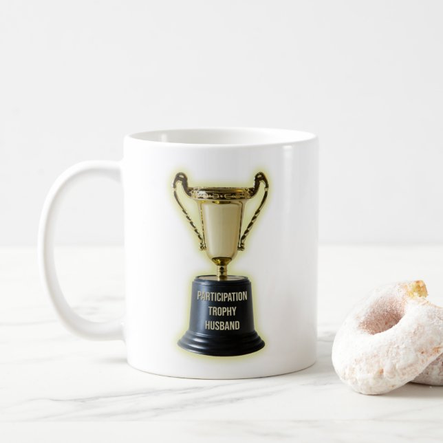 Mug Amusant époux du trophée de participation (Avec donut)