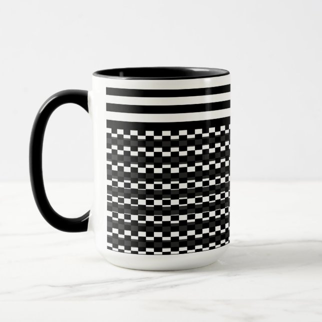 Mug Amusant et joli noir et blanc (Gauche)