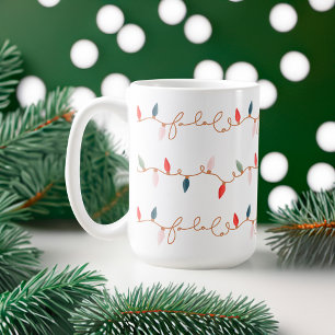 Mug Amusant Fa Coloré La Chaîne de Noël Lumière
