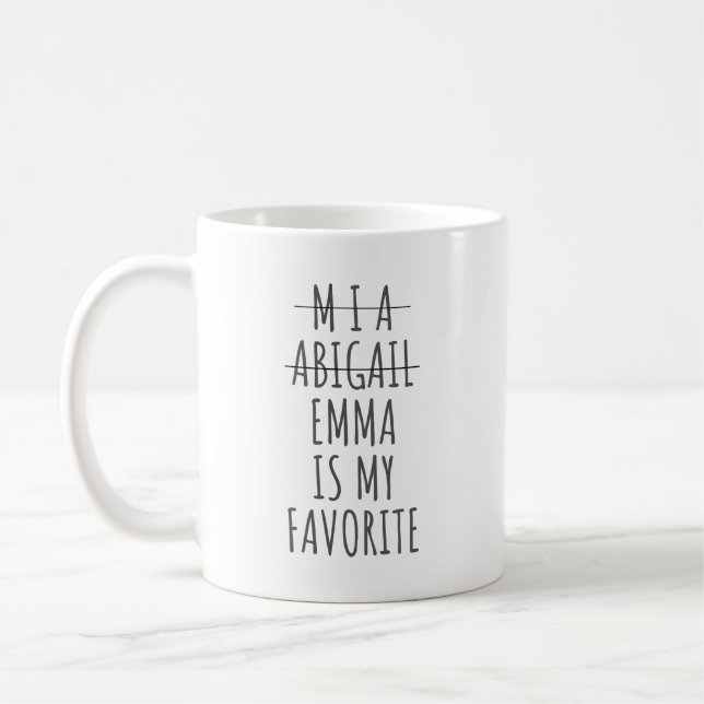 Mug Amusant Favori Mug, cadeau de Noël pour maman, (Gauche)