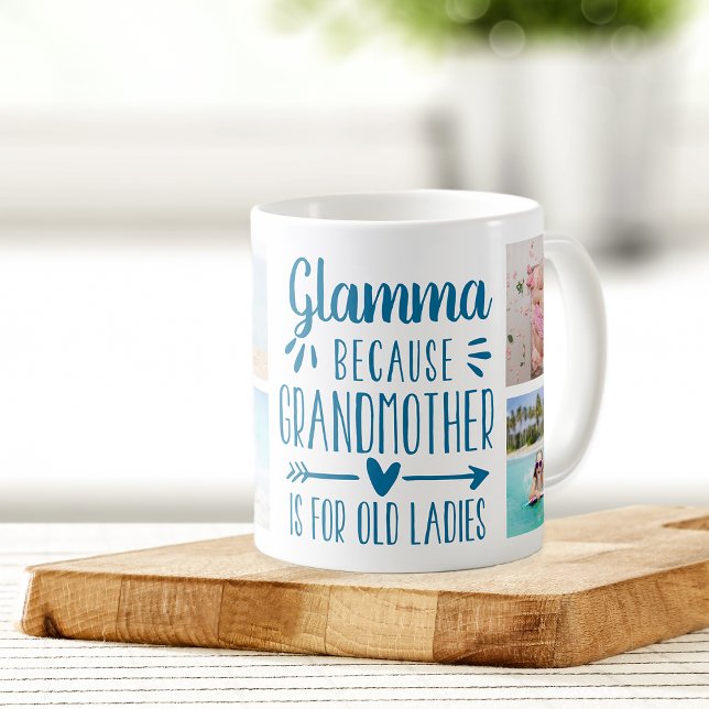 Mug Amusant Glamma Grandchildren Noms et collection ph (Créateur téléchargé)