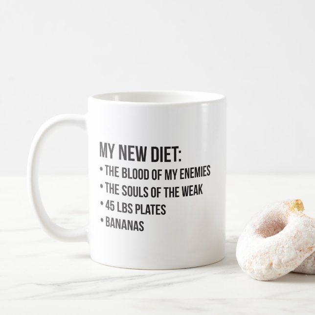 Mug Amusant Humour d'entraînement de nouveauté - Mon n (Avec donut)