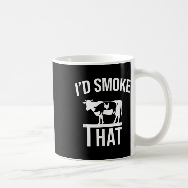 Mug Amusant Id Fumée Que Les Hommes Grilling Party Bbq (Droite)