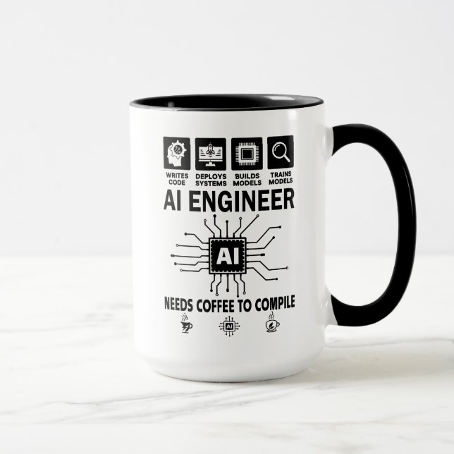 Mug Amusant ingénieur en intelligence artificielle ama (Droite)