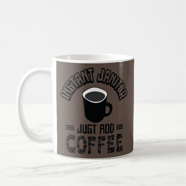 Mug Amusant Janitor Nettoyant Gardien Louveur De Café  (Gauche)
