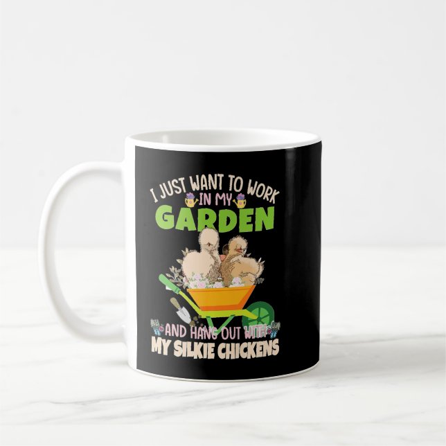 Mug Amusant Jardinage Plante Lover Silkie Chicken Prem (Gauche)