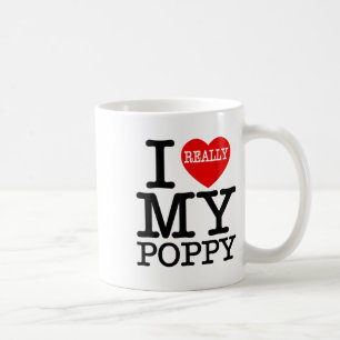 Mug Amusant Je Coeur Mon Pavot J'Aime Mon Pavot Grand-