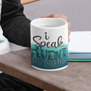 Mug Amusant Je parle couramment sarcasme ondes bleues