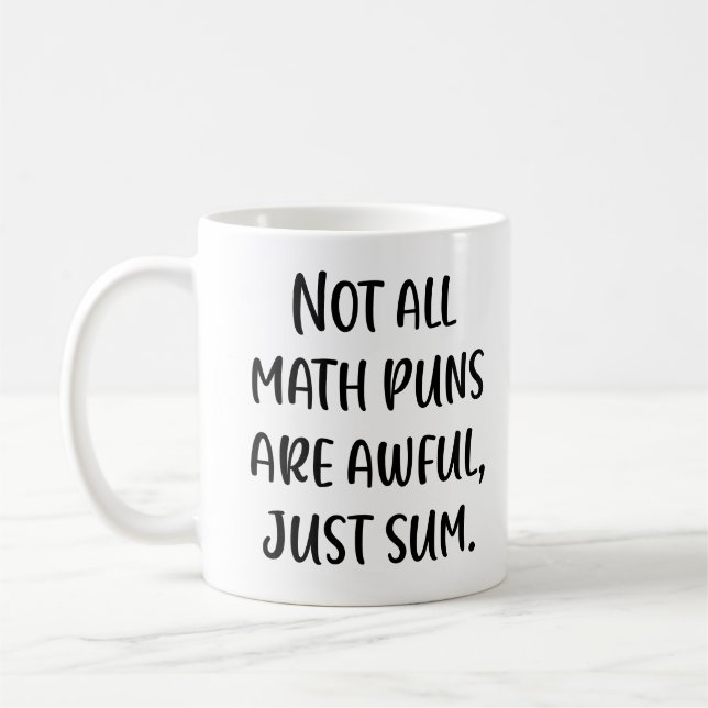 Mug Amusant jeu de mots mathématiques plaisanter dire  (Gauche)