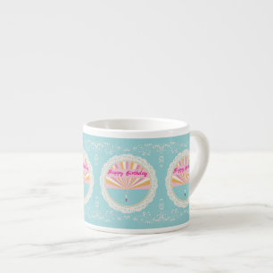 Mug Amusant Joyeux Anniversaire, Arc-en-ciel Rose