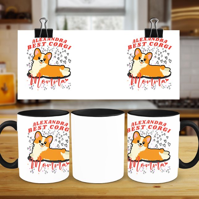Mug Amusant meilleur Corgi Momma avec coeur graphique (Créateur téléchargé)