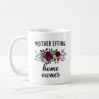 Mug Amusant Ménage, Floral Nouveau Propriétaire