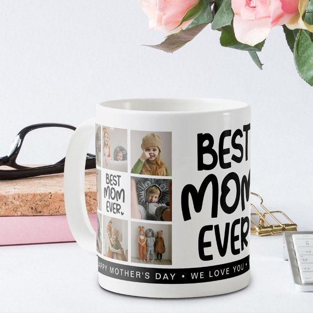 Mug Amusant Moderne 'MEILLEUR MOM JAMAIS' 8 Photo (Créateur téléchargé)