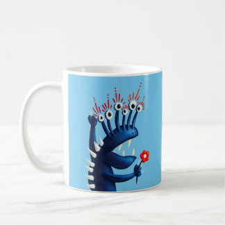 Mug Amusant Monster Flower Blue