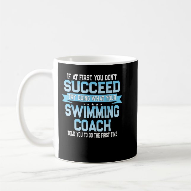 Mug Amusant Nage Coach Mème - Funny Swimmer Dire (Gauche)