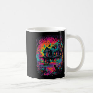 Mug Amusant Neon S Fantôme Chat Noir Sorcière Hallowee