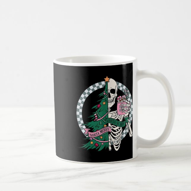 Mug Amusant Noël Un peu joyeux, un peu effrayant squel (Droite)
