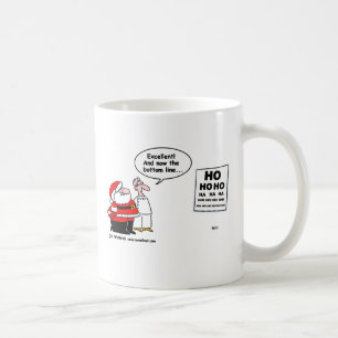 Mug Amusant Optométriste et caricature de Noël Père No