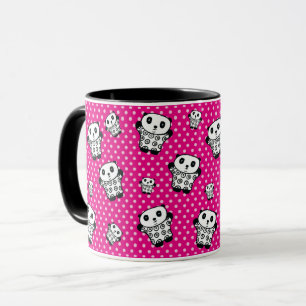 Mug Amusant Panda Rose Moderne Fille Kawaii Points
