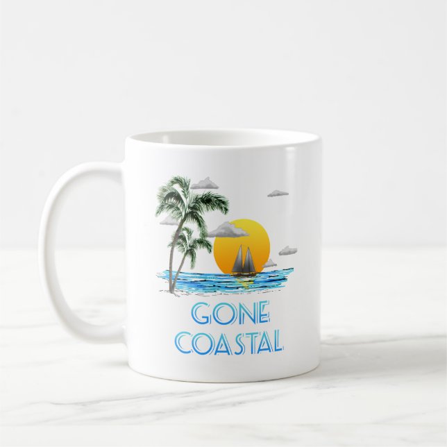 Mug Amusant Partir Côtier Nautique Coucher du soleil d (Gauche)