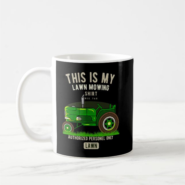 Mug Amusant Paysage Pelouse Mow Grass Retro C'Est Mon  (Gauche)