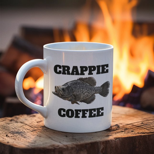 Mug Amusant Pêche Crappie Coffee Pun Angler En Plein A (Cute and Punny Crappie Fishing Themed Coffee mug for the avid angler who loves a good pun.)