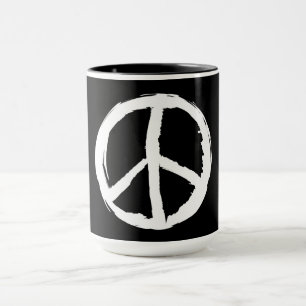 Mug amusant peint SIGNE DE PAIX