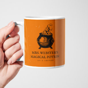 Mug Amusant potion magique d'Halloween orange