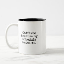 Mug Amusant pour Amoureux du Café en Surbooking
