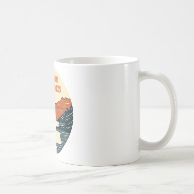 Mug Amusant randonnée, l'aventure attend (Droite)