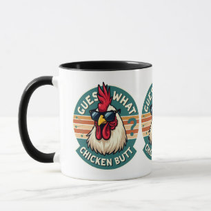Mug Amusant Retro Beurre De Poulet Conception De Plais