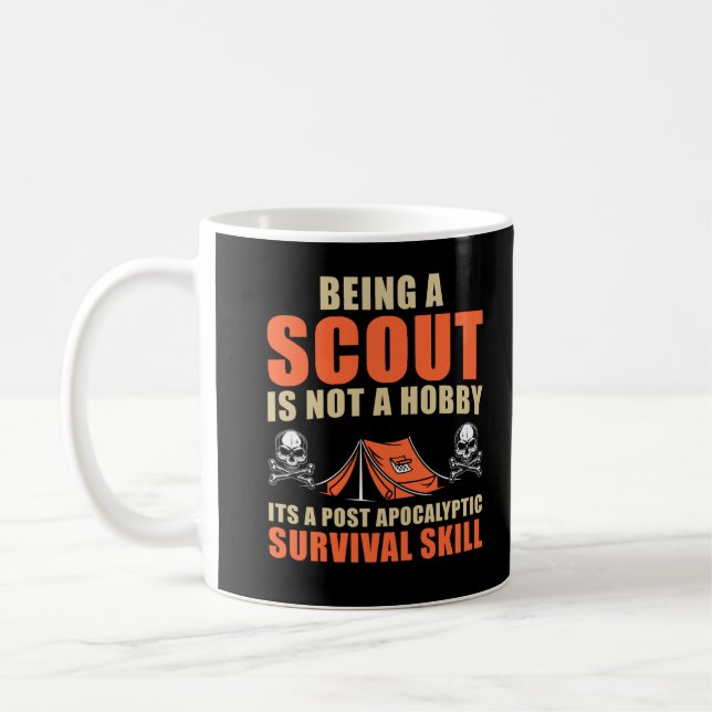 Mug Amusant Scout Aventure Tente Nature Lover Camper (Gauche)