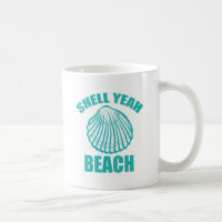 Amusant Shell Ouais Plage Pun