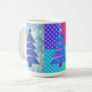 Mug Amusant style Vintage Arbre de Noël Musique d'art