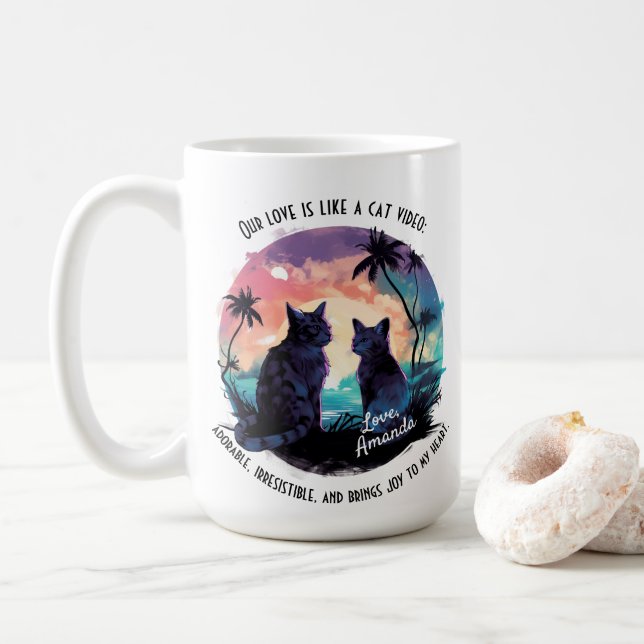 Mug Amusant Tech Boyfriend Saint Valentin cadeau de ch (Avec donut)