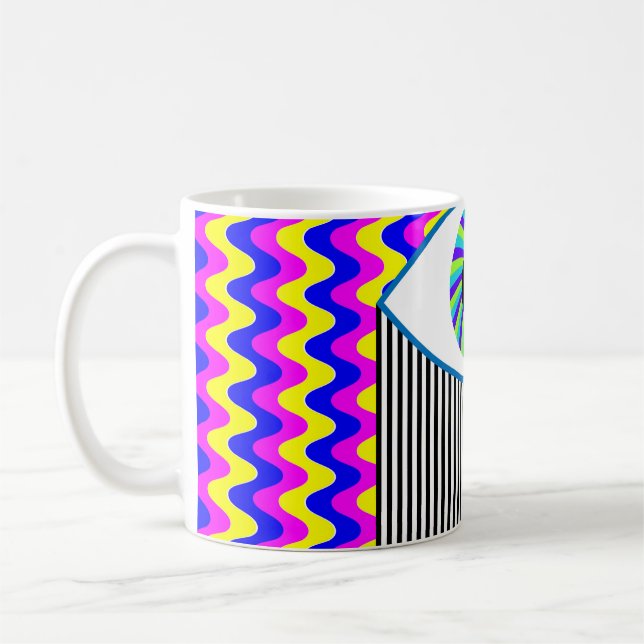 Mug Amusant tout voir art numérique oeil avec multicol (Gauche)