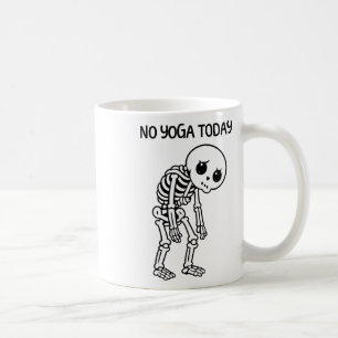 Mug Amusant Triste Mignon Squelette Yoga Sarcastique F