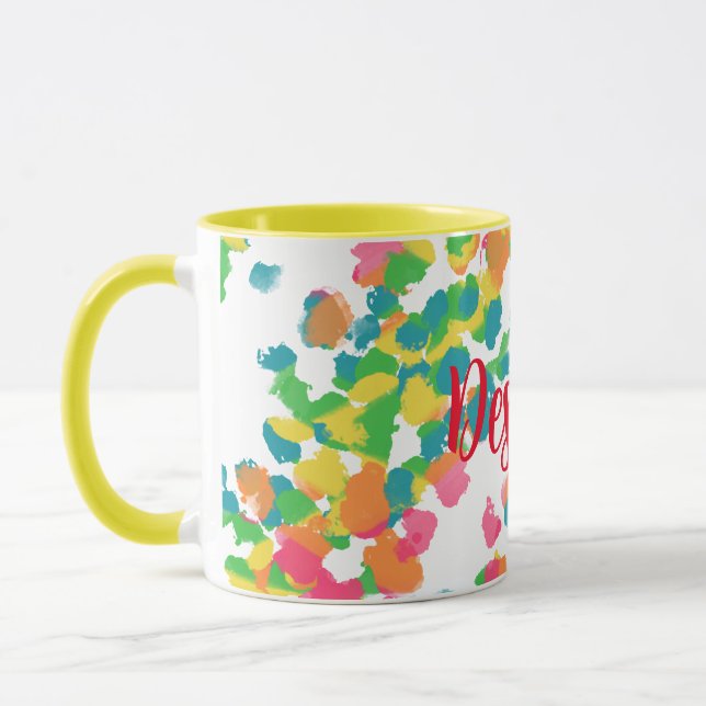 Mug Amusant, Vibrant, Coloré - Personnaliser (Gauche)