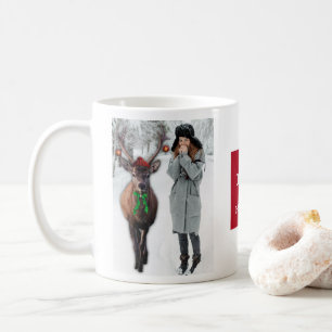 Mug Amusant votre photo de Noël avec une photo personn