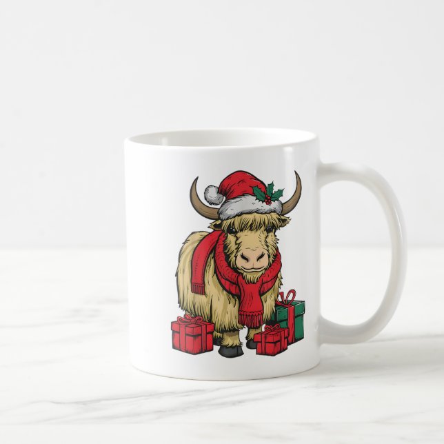 Mug Amusant Yak Lover Noël Père Noël Noël Yak (Droite)
