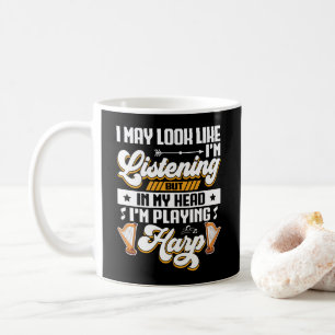 Mug Amusante écoute dans ma tête Je joue à la harpe