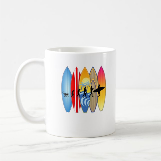 Mug Amusante évolution des surfers (Gauche)
