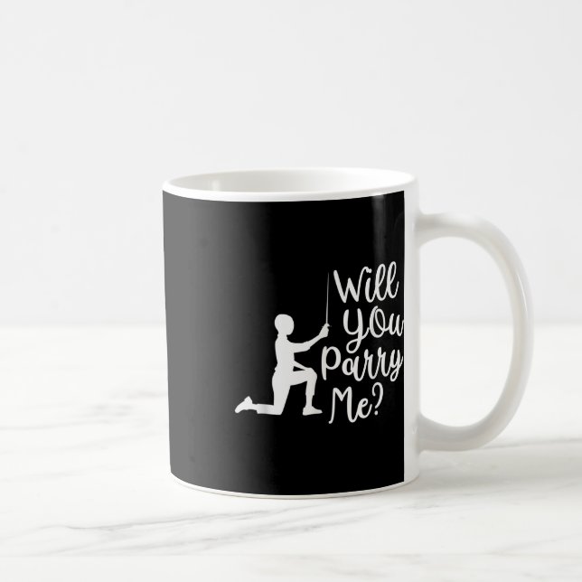 Mug Amusante Fencer Fencing Groom Bride Rapier Saber D (Droite)