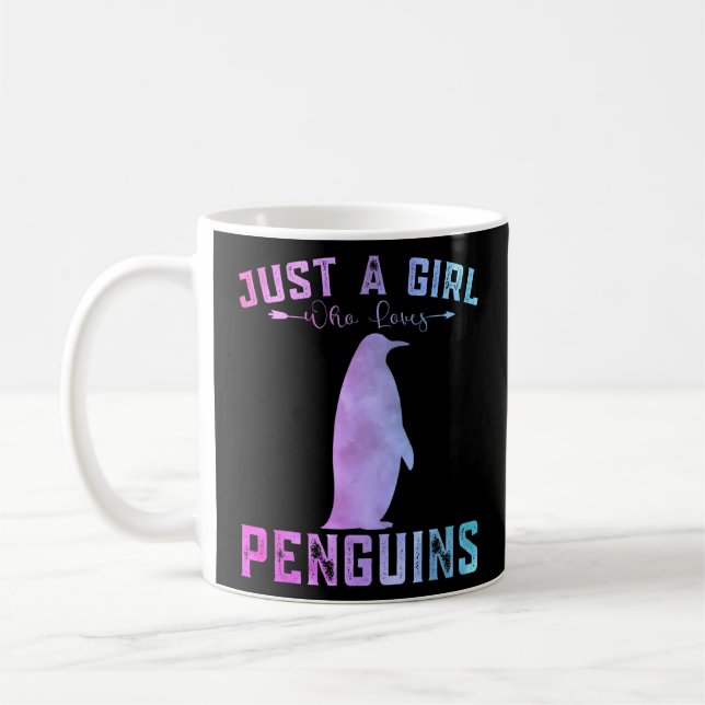 Mug Amusante Filles Amoureuses De Pingouins Juste Une  (Gauche)