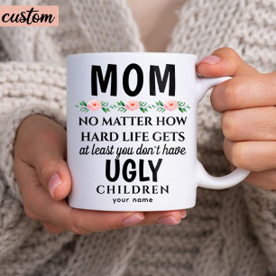 Mug Amusante Maman Florale Enfants moches Anniversaire