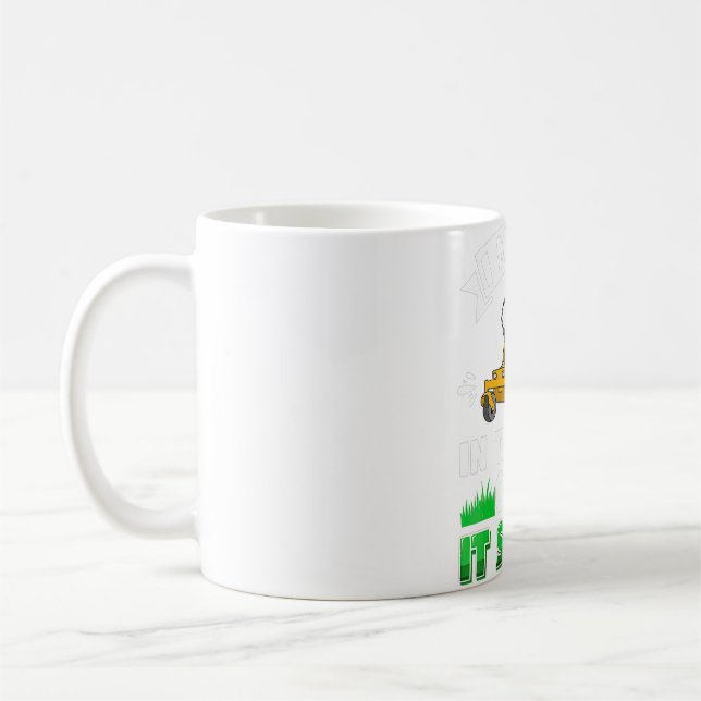 Mug Amusante Mowing Lawn Bière Papa Paysage Mowen (Gauche)