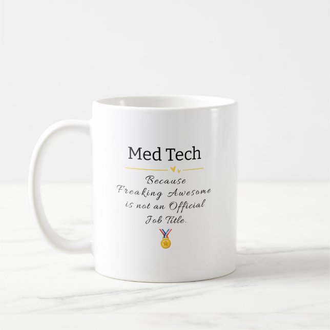 Mug Amusante Mug-cadeau Med Tech pour Lab Heroes (Gauche)