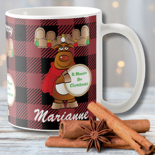 Mug Amusante Oie Personnalisée Faire Joyeux Rouge Noir