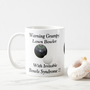 Mug Amusante pelouse grumpy Bowler,