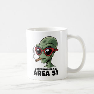 Mug Amusante Zone 51 Design Alien